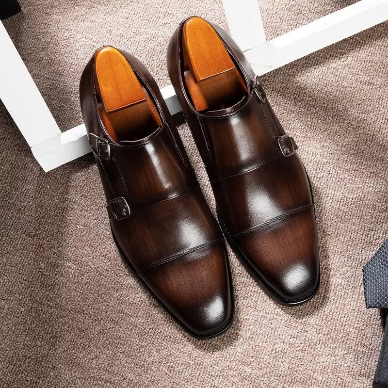 Formele Herenschoenen Monkstrap-kledingschoenen - Koffie