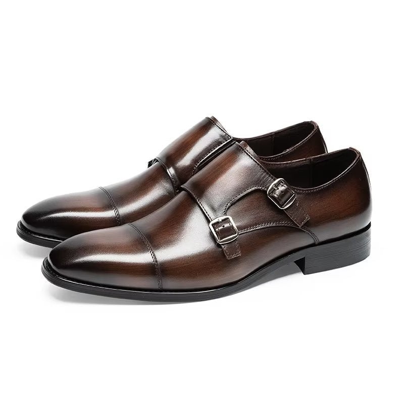 Formele Herenschoenen Monkstrap-kledingschoenen - Koffie