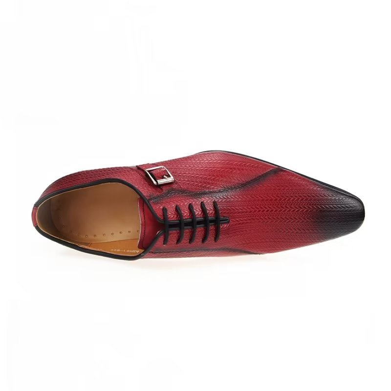 Formele Herenschoenen Op Maat Gemaakte Leren Trouwbrogues - Rood