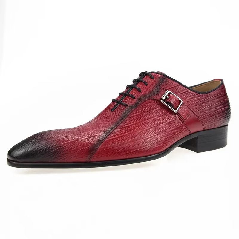 Formele Herenschoenen Op Maat Gemaakte Leren Trouwbrogues - Rood