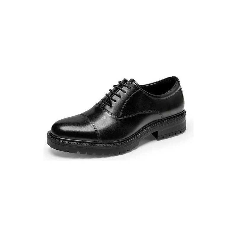 Formele Herenschoenen Oxford-schoenen Met Exotisch Patroon - Zwart