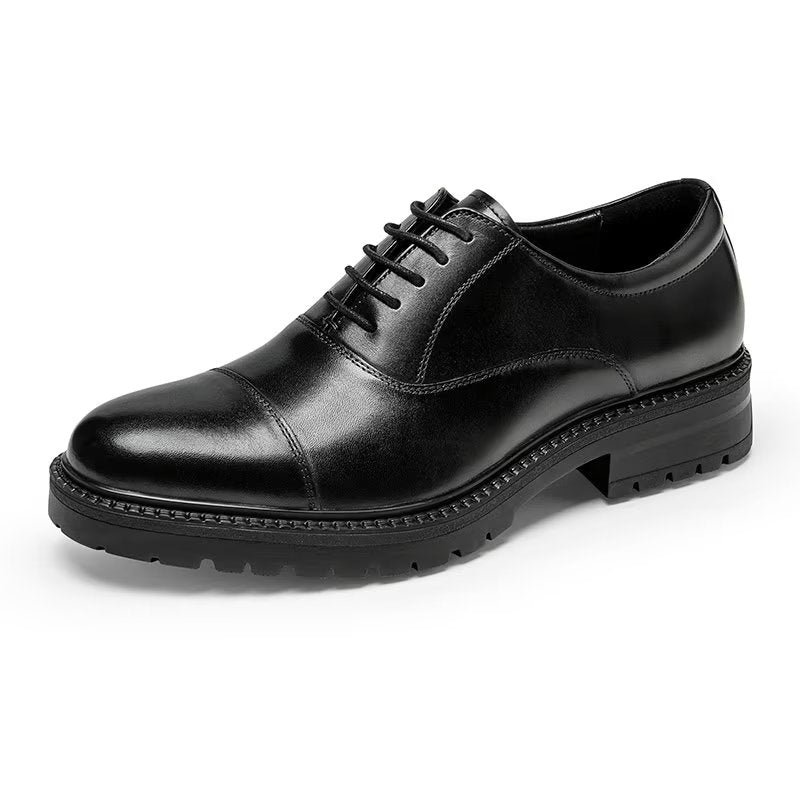 Formele Herenschoenen Oxford-schoenen Met Exotisch Patroon - Zwart