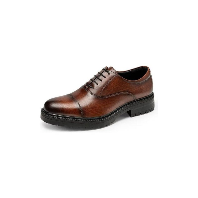 Formele Herenschoenen Oxford-schoenen Met Exotisch Patroon - Koffie