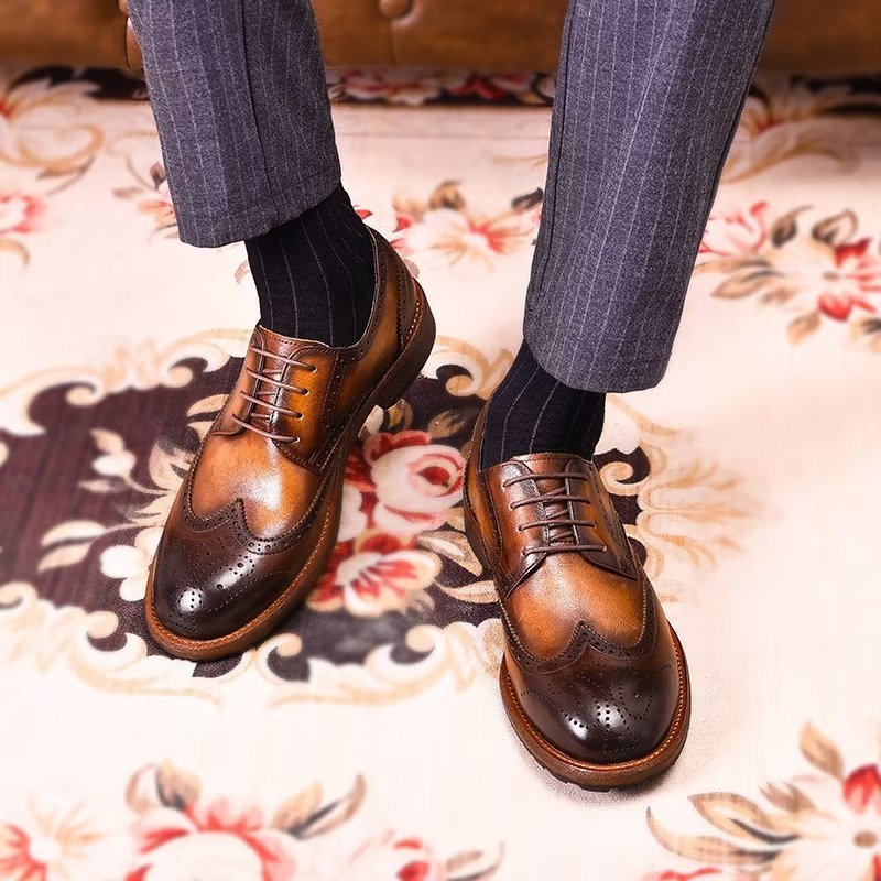 Formele Herenschoenen Prachtige Brogues - Koffie