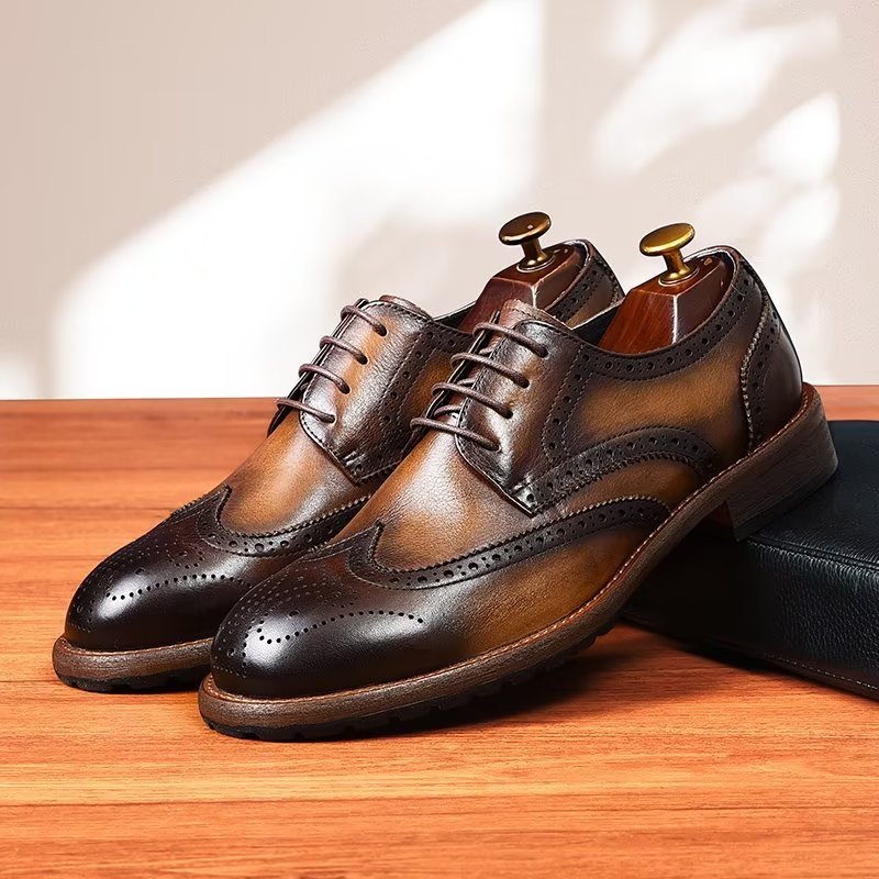 Formele Herenschoenen Prachtige Brogues - Koffie