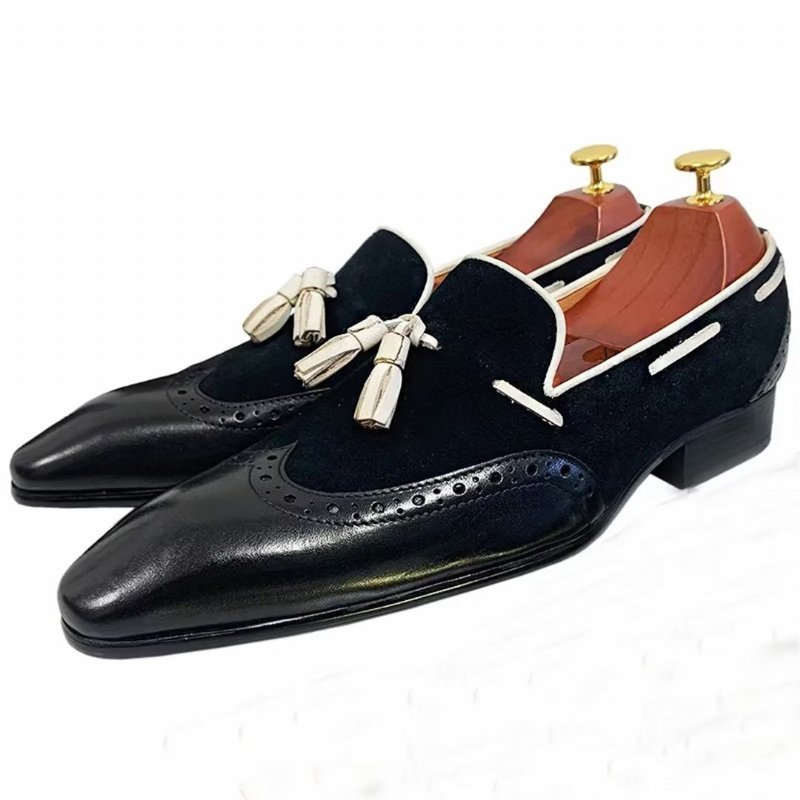 Formele Herenschoenen Prestige Loafers Met Puntige Neus Echt Leer