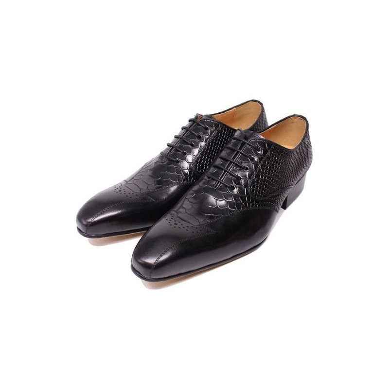 Formele Herenschoenen Slangenleer Elegantie Brogue-schoenen Met Veters