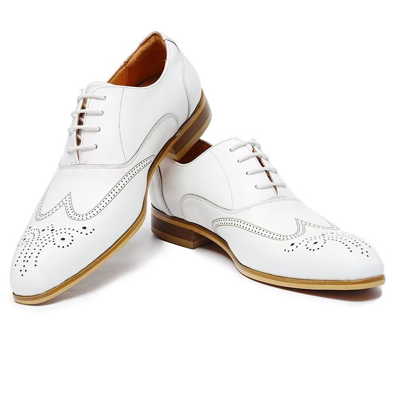 Formele Herenschoenen Slip-on Derbies Nette Schoenen - Wit