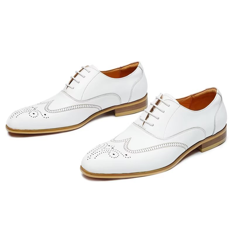 Formele Herenschoenen Slip-on Derbies Nette Schoenen - Wit