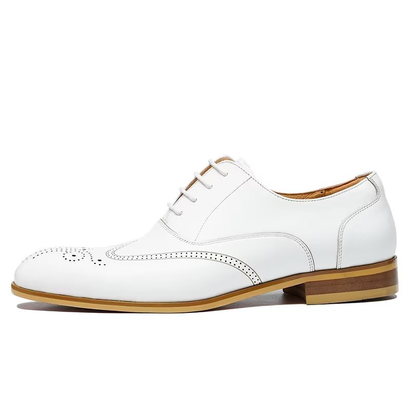 Formele Herenschoenen Slip-on Derbies Nette Schoenen - Wit