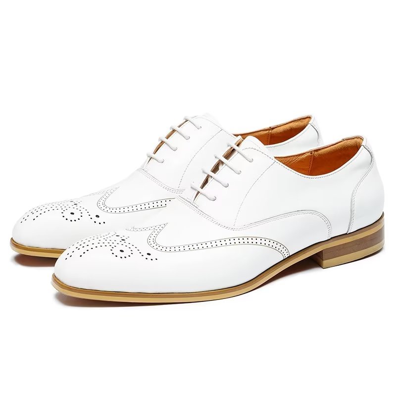 Formele Herenschoenen Slip-on Derbies Nette Schoenen - Wit