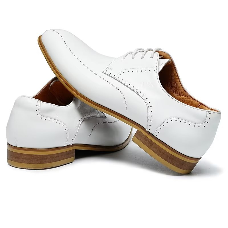 Formele Herenschoenen Slip-on Derbies Nette Schoenen - Wit 1