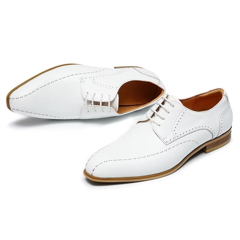 Formele Herenschoenen Slip-on Derbies Nette Schoenen - Wit 1