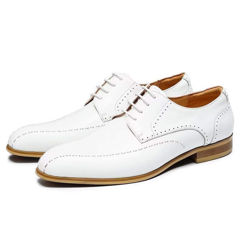 Formele Herenschoenen Slip-on Derbies Nette Schoenen - Wit 1