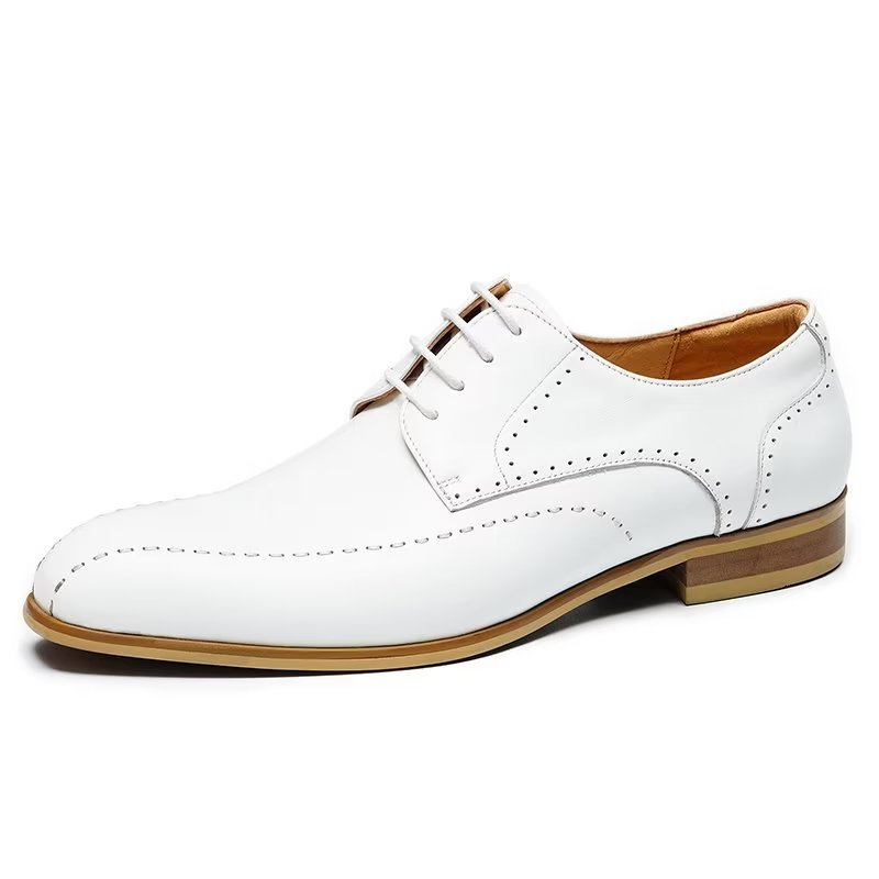 Formele Herenschoenen Slip-on Derbies Nette Schoenen - Wit 1