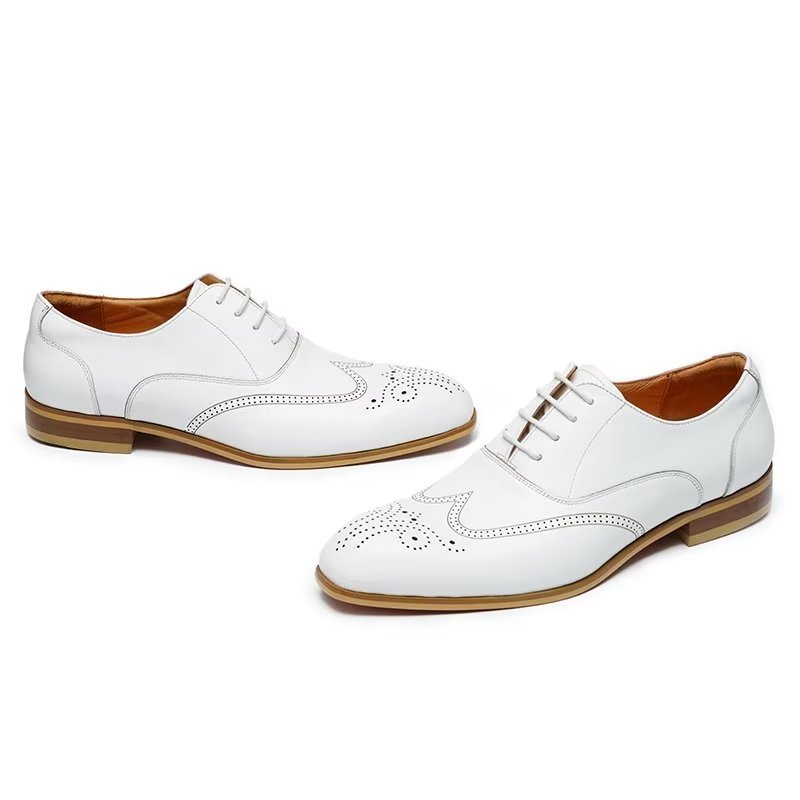 Formele Herenschoenen Slip-on Derbies Nette Schoenen - Wit