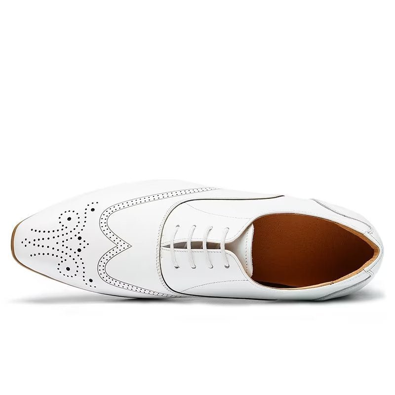 Formele Herenschoenen Slip-on Derbies Nette Schoenen - Wit