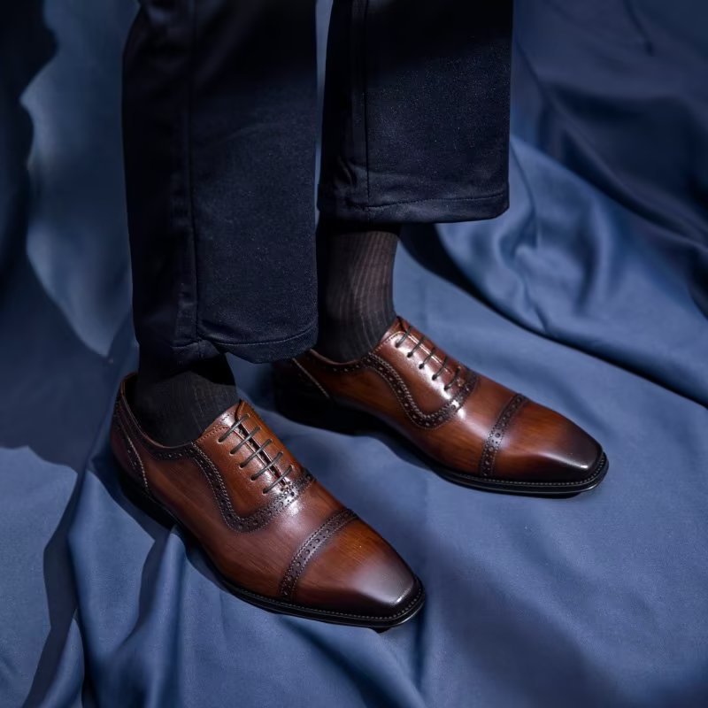 Formele Herenschoenen Stijlvolle Brogues - Koffie