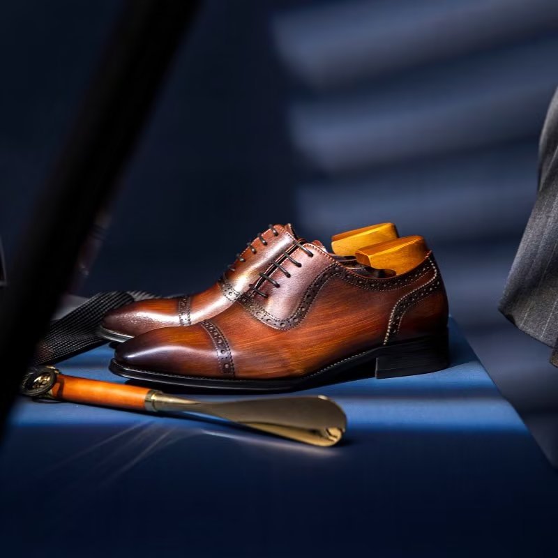 Formele Herenschoenen Stijlvolle Brogues - Koffie