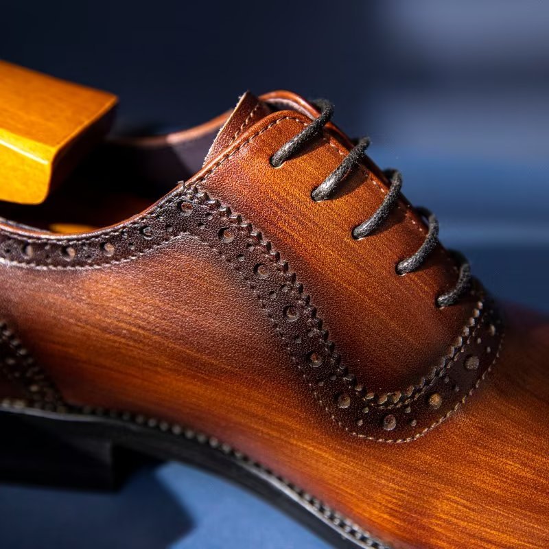 Formele Herenschoenen Stijlvolle Brogues - Koffie