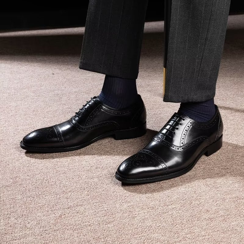 Formele Herenschoenen Stijlvolle Brogues-schoenen - Zwart