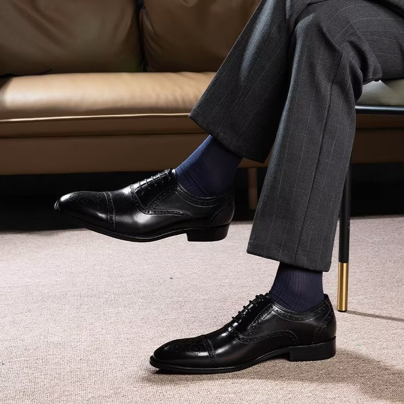 Formele Herenschoenen Stijlvolle Brogues-schoenen - Zwart