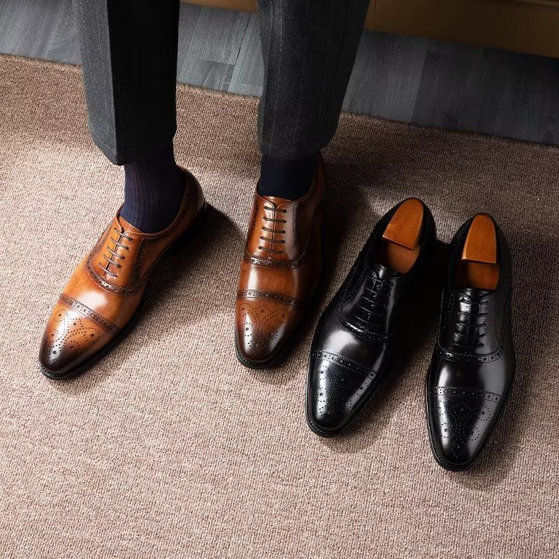 Formele Herenschoenen Stijlvolle Brogues-schoenen - Zwart