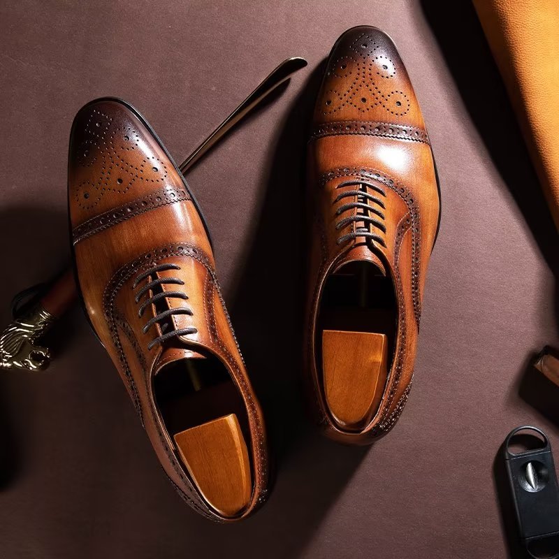 Formele Herenschoenen Stijlvolle Brogues-schoenen - Koffie