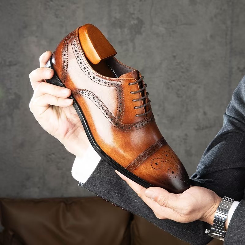 Formele Herenschoenen Stijlvolle Brogues-schoenen - Koffie