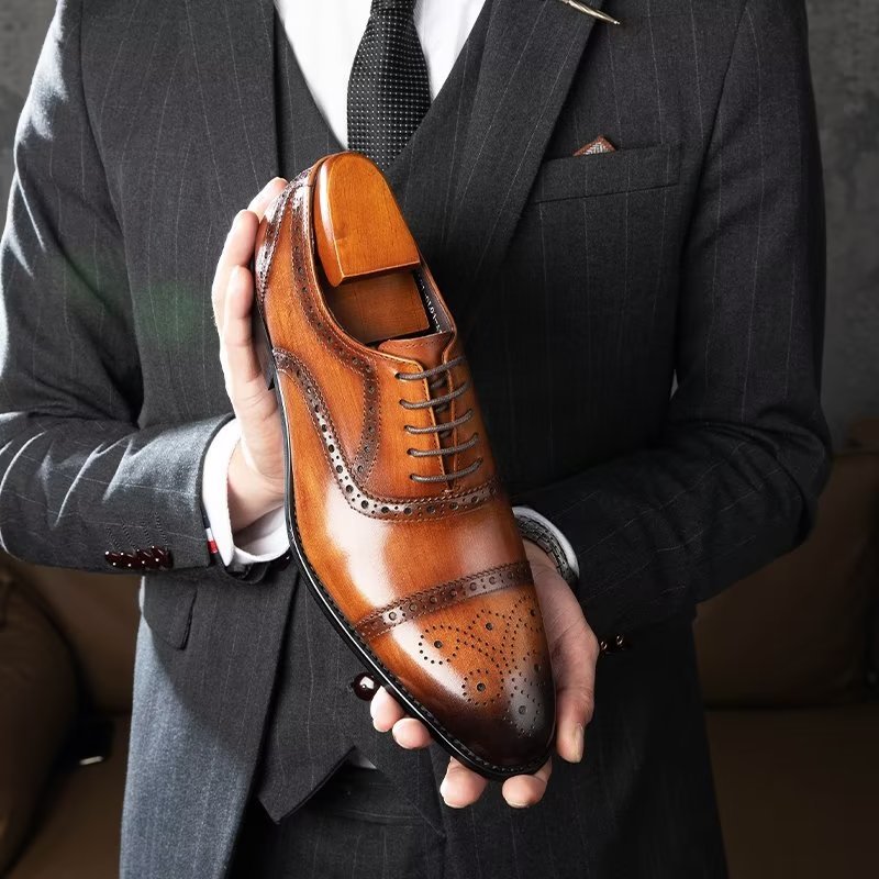 Formele Herenschoenen Stijlvolle Brogues-schoenen - Koffie