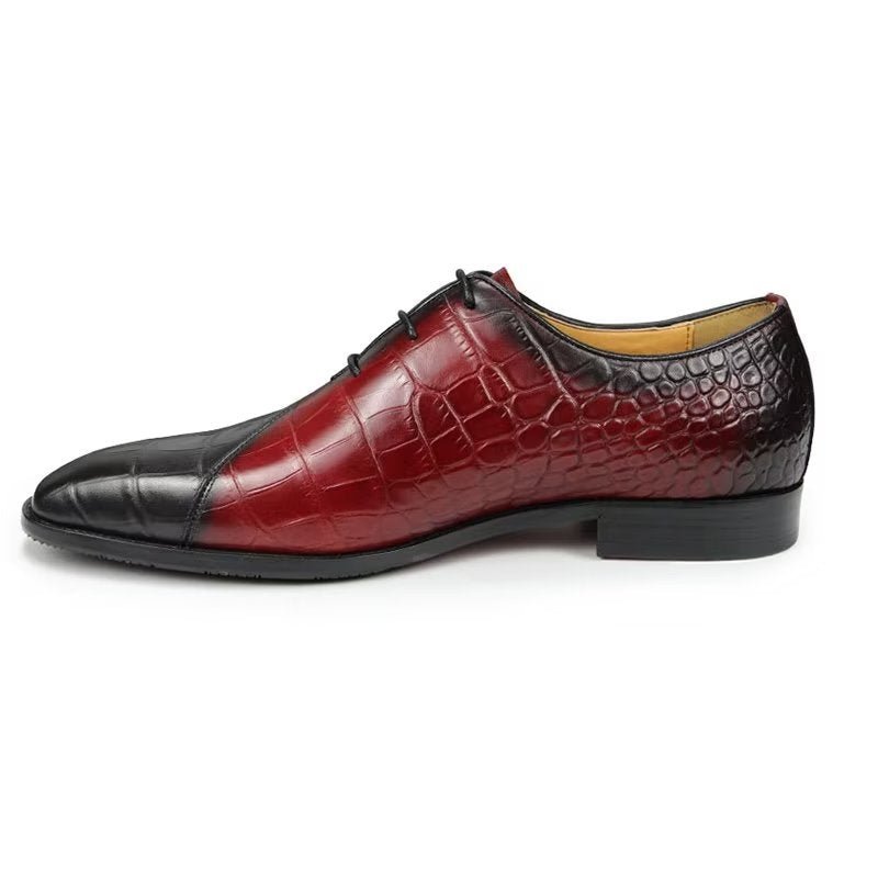 Formele Herenschoenen Stijlvolle Trouwschoenen Brogueleer - Rood