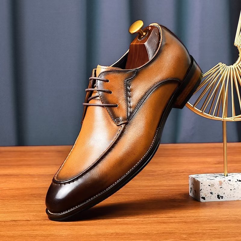 Formele Herenschoenen Strakke Derbyschoenen - Koffie