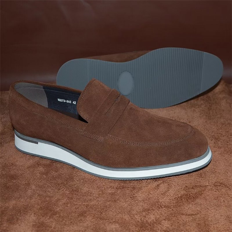 Formele Herenschoenen Verfijnd Comfort Casual Veterschoenen - Koffie