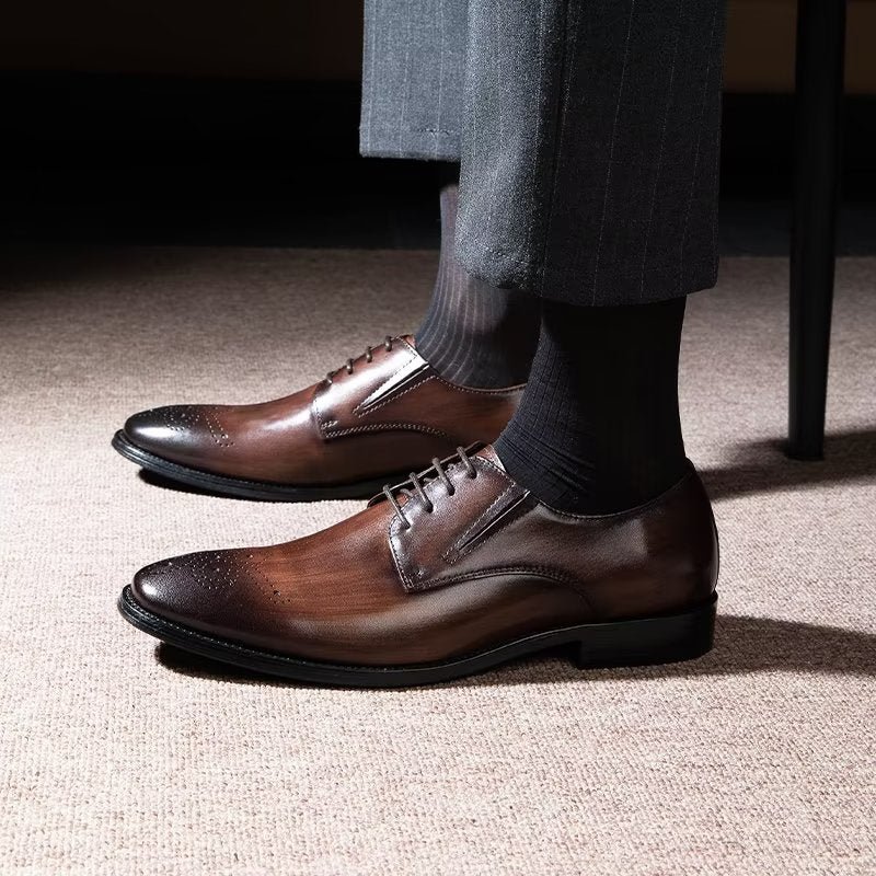 Formele Herenschoenen Verfijnd Rundleder Brogue-schoenen - Koffie