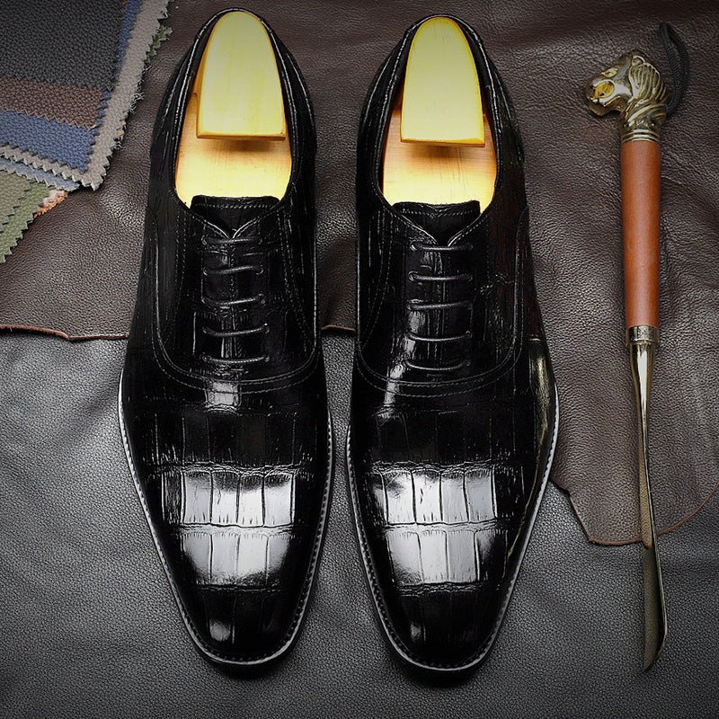 Formele Herenschoenen Vintage Luxe Oxford-kledingschoenen - Zwart