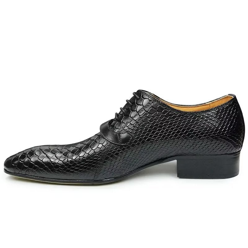 Formele Herenschoenen Weelderige Brogue-bruiloft Oxford-leren Schoenen - Zwart