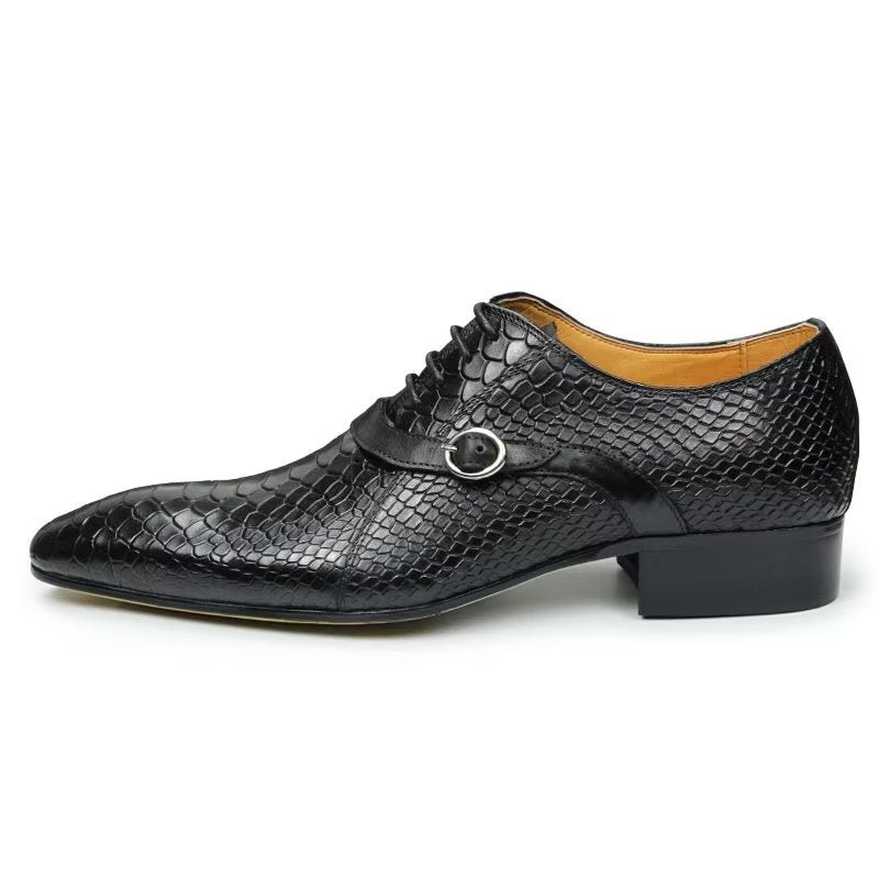 Formele Herenschoenen Weelderige Brogue-bruiloft Oxford-leren Schoenen - Zwart