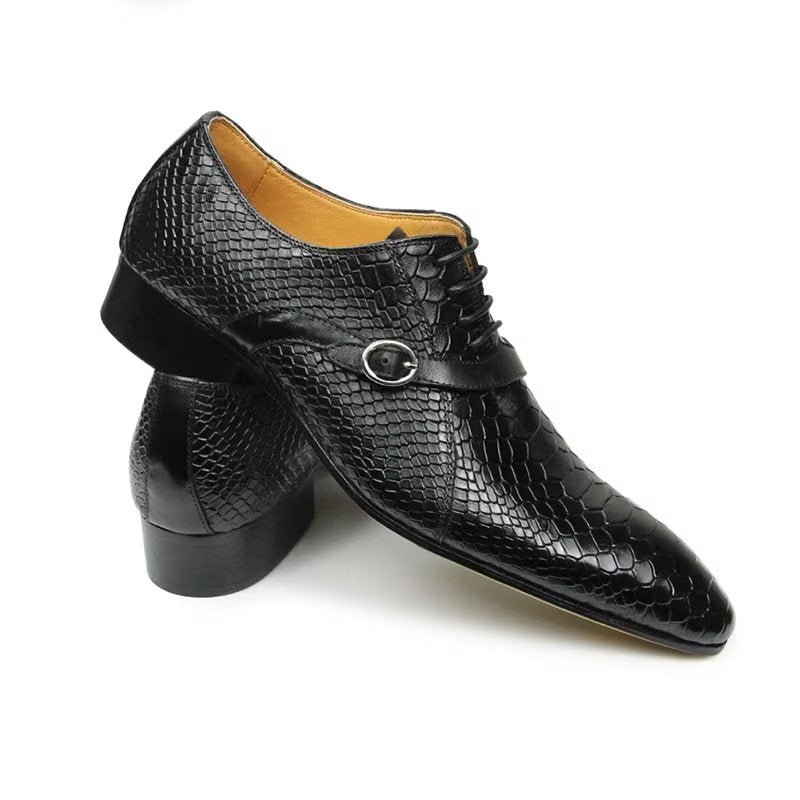 Formele Herenschoenen Weelderige Brogue-bruiloft Oxford-leren Schoenen - Zwart