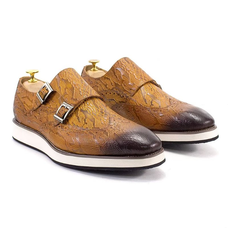 Formele Herenschoenen Weelderige Brogue Oxford-bruiloftschoenen - Bruin