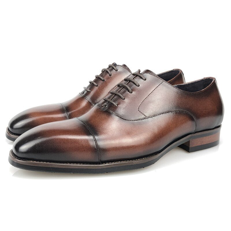 Formele Schoenen Heren Brogue-leren Veterschoenen - Koffie