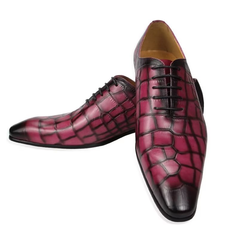 Formele Schoenen Heren Brogue-trouwschoenen Met Veters - Rood