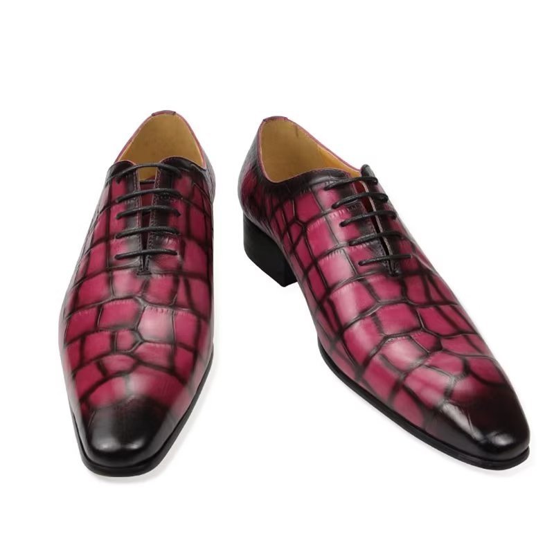 Formele Schoenen Heren Brogue-trouwschoenen Met Veters - Rood