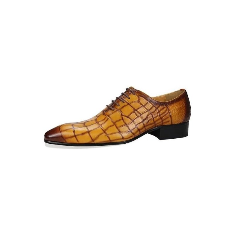 Formele Schoenen Heren Brogue-trouwschoenen Met Veters - Geel