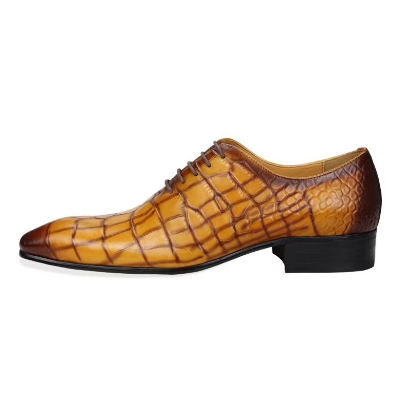 Formele Schoenen Heren Brogue-trouwschoenen Met Veters - Geel