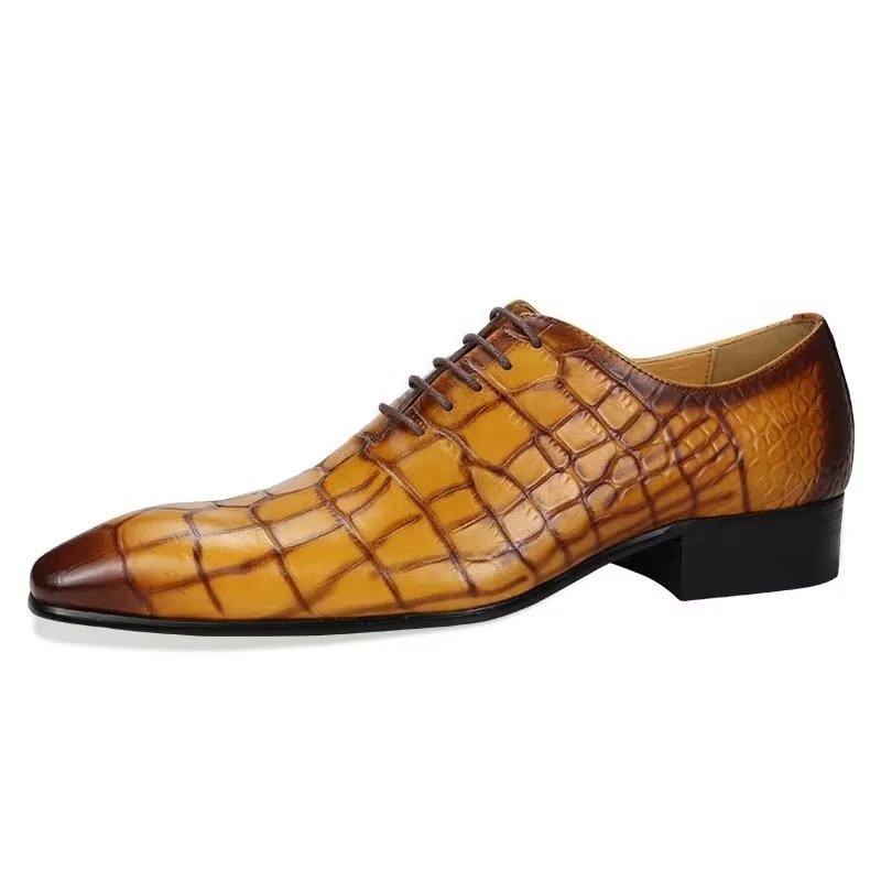 Formele Schoenen Heren Brogue-trouwschoenen Met Veters - Geel