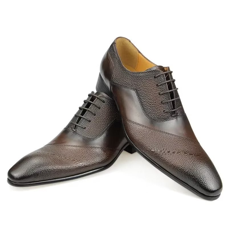 Formele Schoenen Heren Brogue-trouwschoenen Met Veters - Koffie