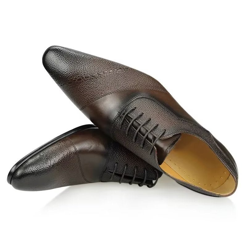 Formele Schoenen Heren Brogue-trouwschoenen Met Veters - Koffie