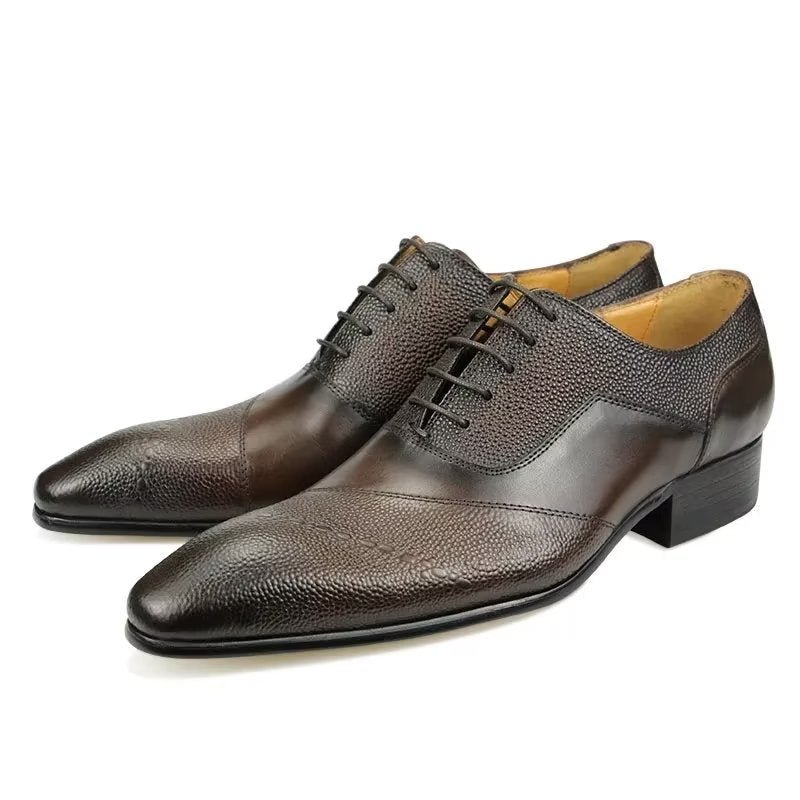 Formele Schoenen Heren Brogue-trouwschoenen Met Veters - Koffie