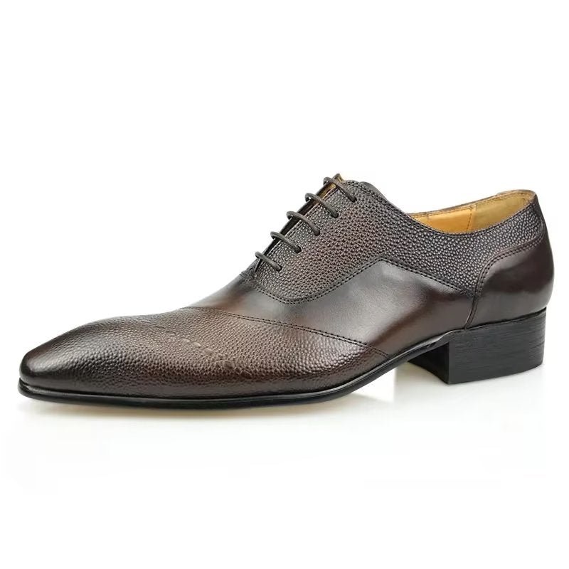 Formele Schoenen Heren Brogue-trouwschoenen Met Veters - Koffie