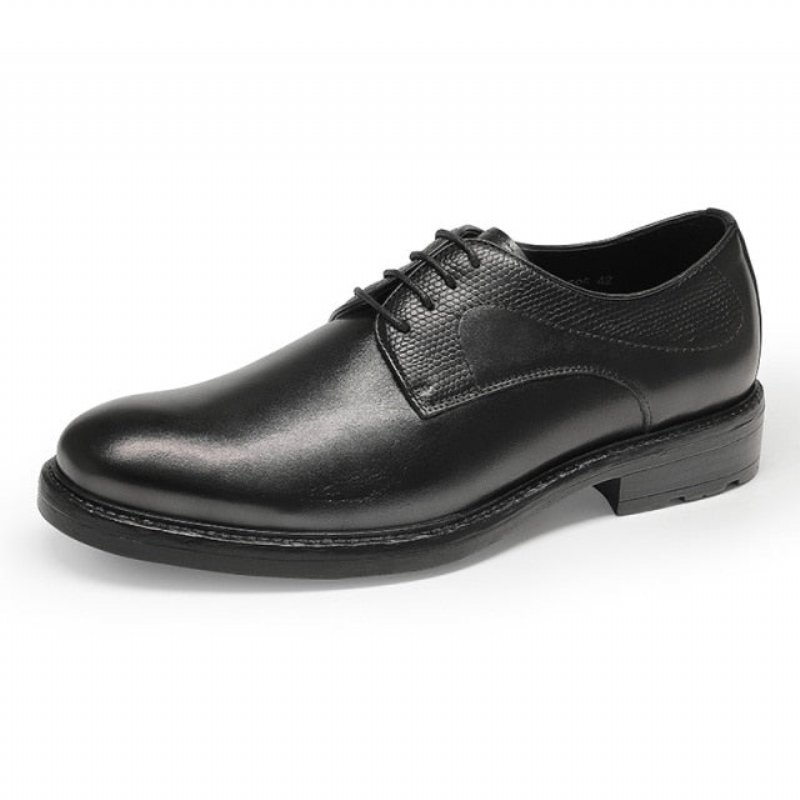 Formele Schoenen Heren Brogue-veterschoenen Met Exotisch Patroon - Zwart